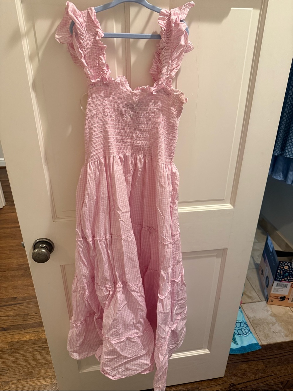 XS Pink Gingham Hill House Ellie Dress